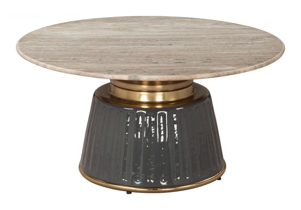 Glasa Marble Top Round Coffee Table