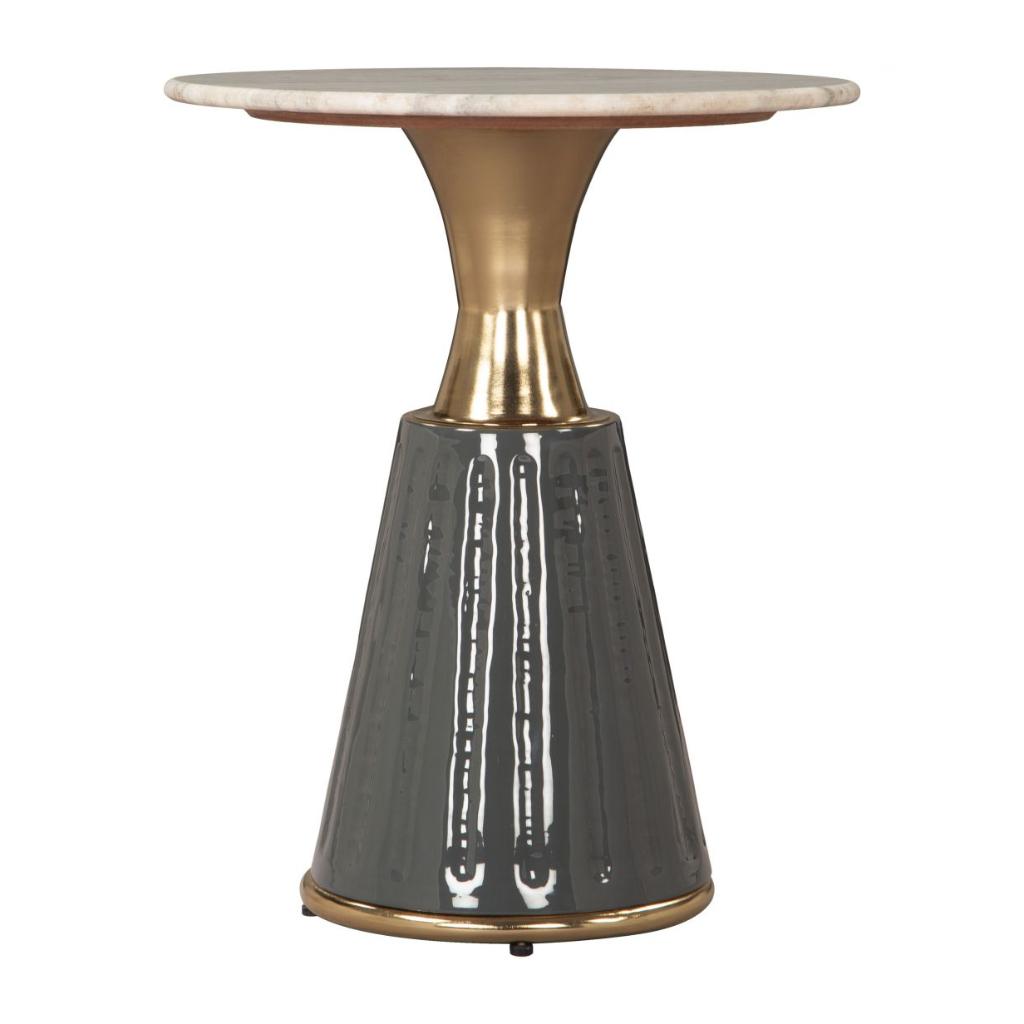 Glasa Marble Top Round Side Table