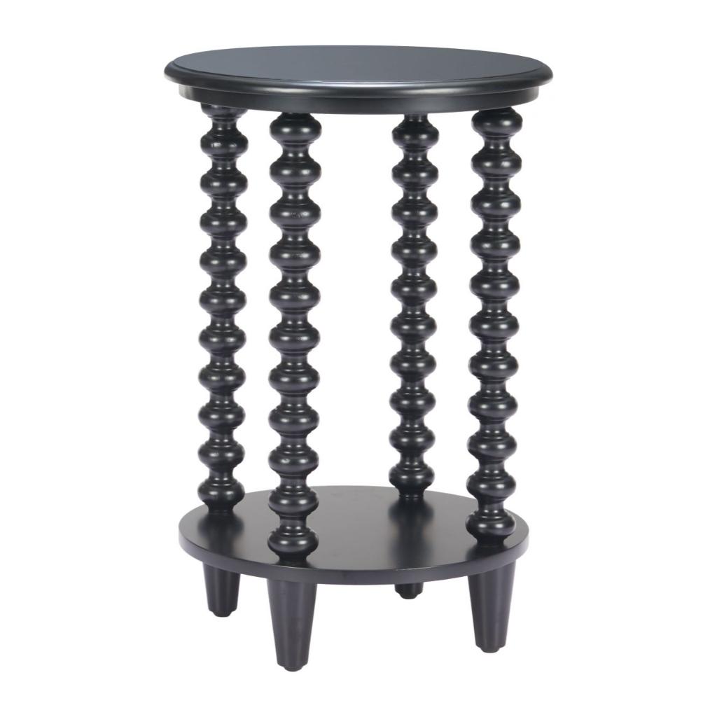 Gocce Wood Black Side Table