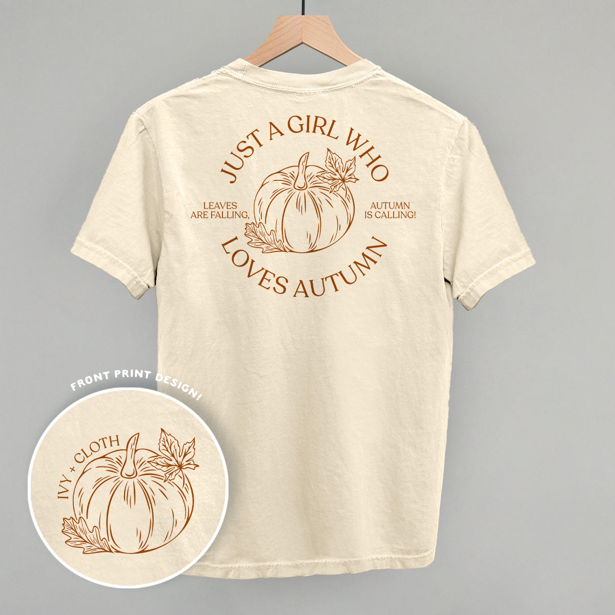 Just A Girl Who Loves Autumn (Back Print) Graphic Top