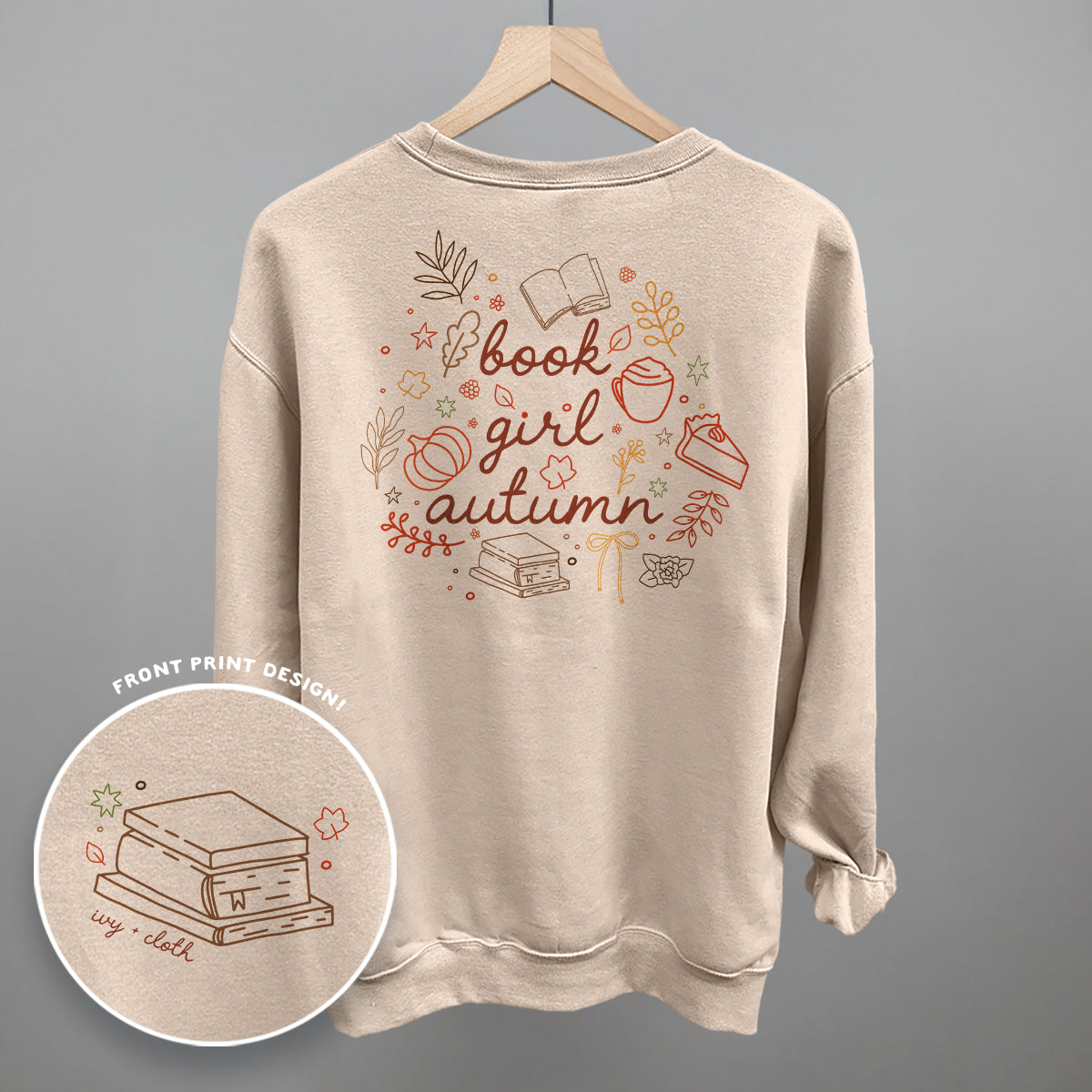 Book Girl Autumn (Back Print) Graphic Top