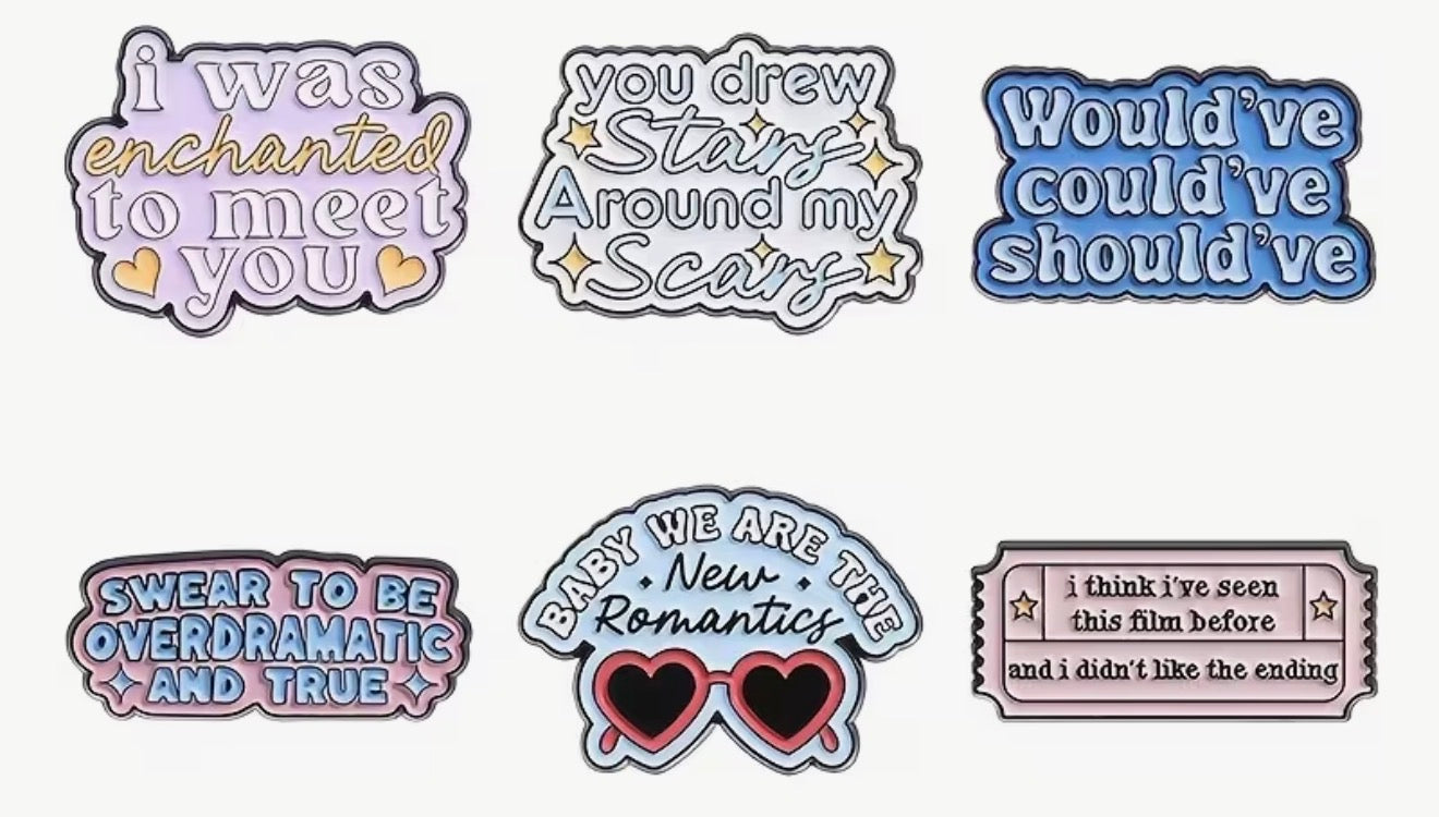Taylor Swift Lyrics Pin / Brooch