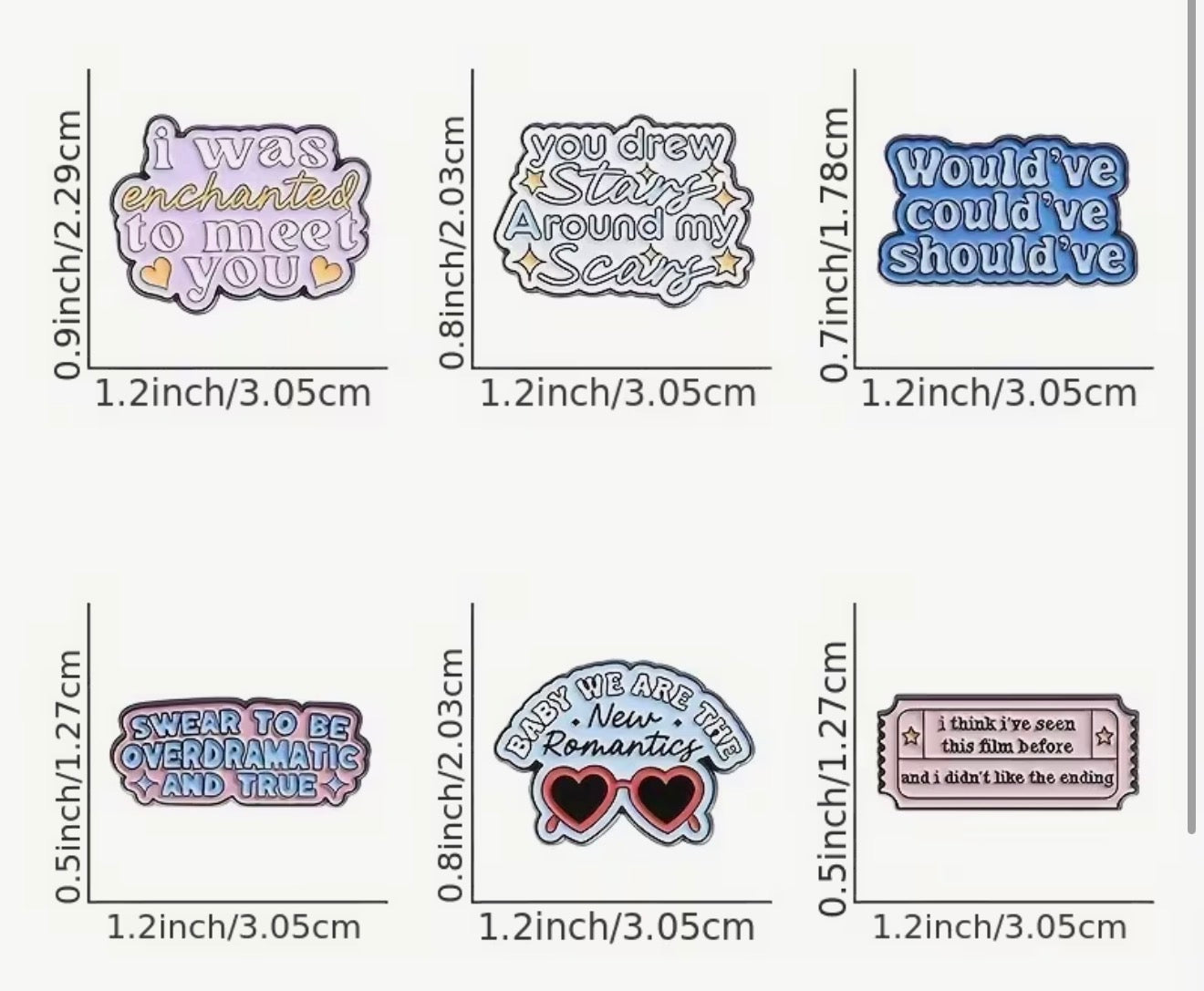 Taylor Swift Lyrics Pin / Brooch
