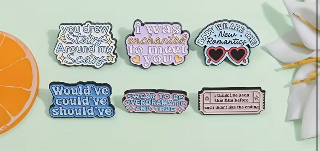 Taylor Swift Lyrics Pin / Brooch