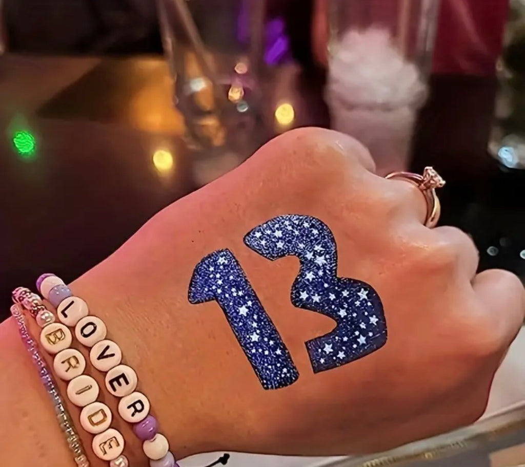 "13" Temporary Tattoos TS