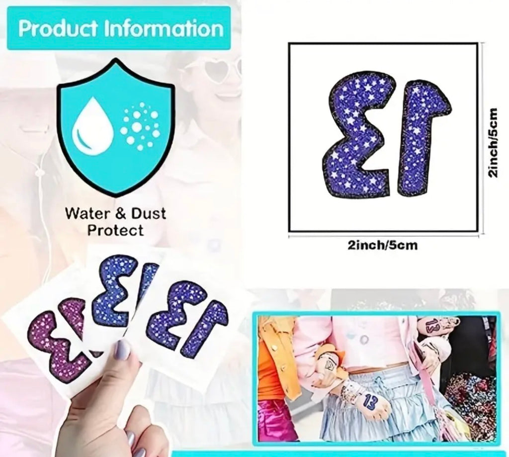 "13" Temporary Tattoos TS
