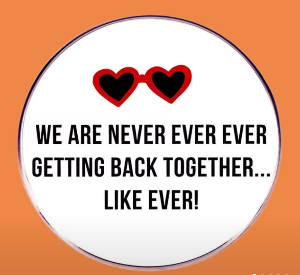 We are Never Ever Ever Getting Back Together...Like Ever! T.S. Pin / Brooch