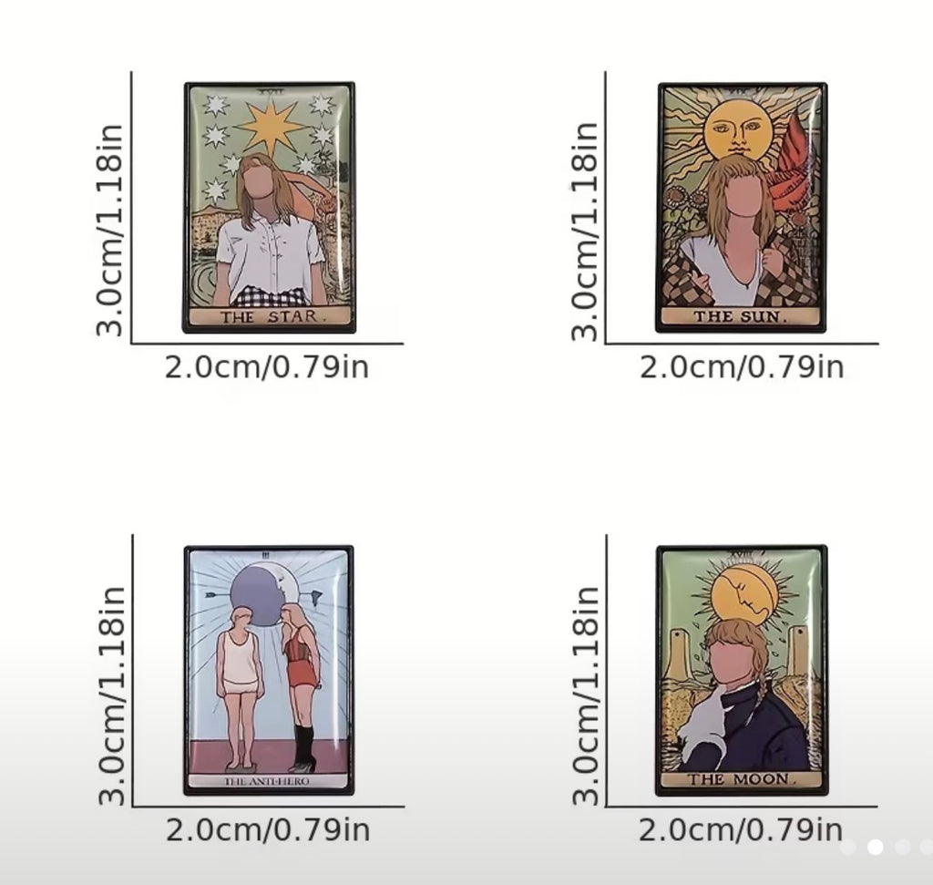 Taylor Swift Vintage Tarot Cards Pin / Brooch