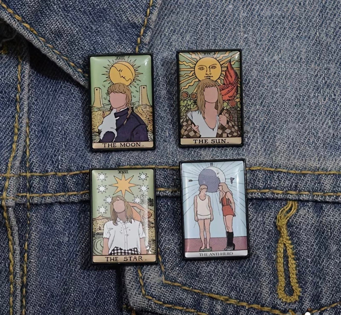 Taylor Swift Vintage Tarot Cards Pin / Brooch