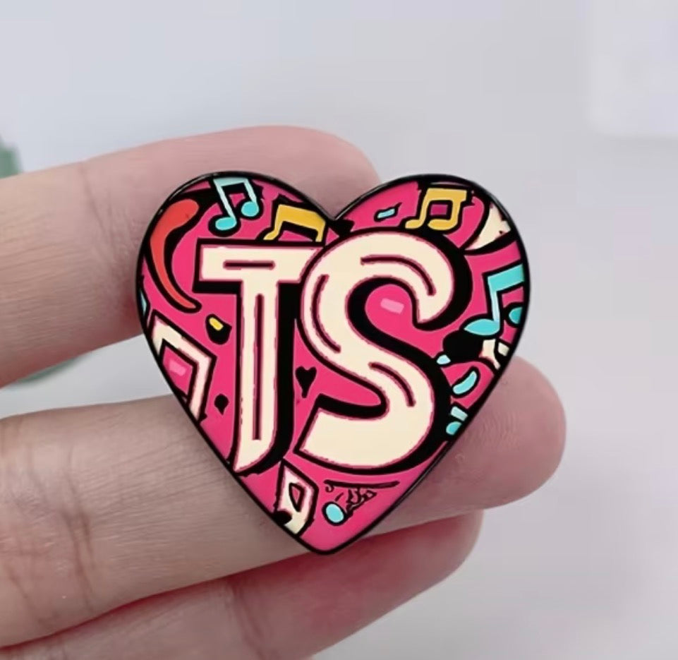 Taylor Swift Heart Enamel Pin / Brooch
