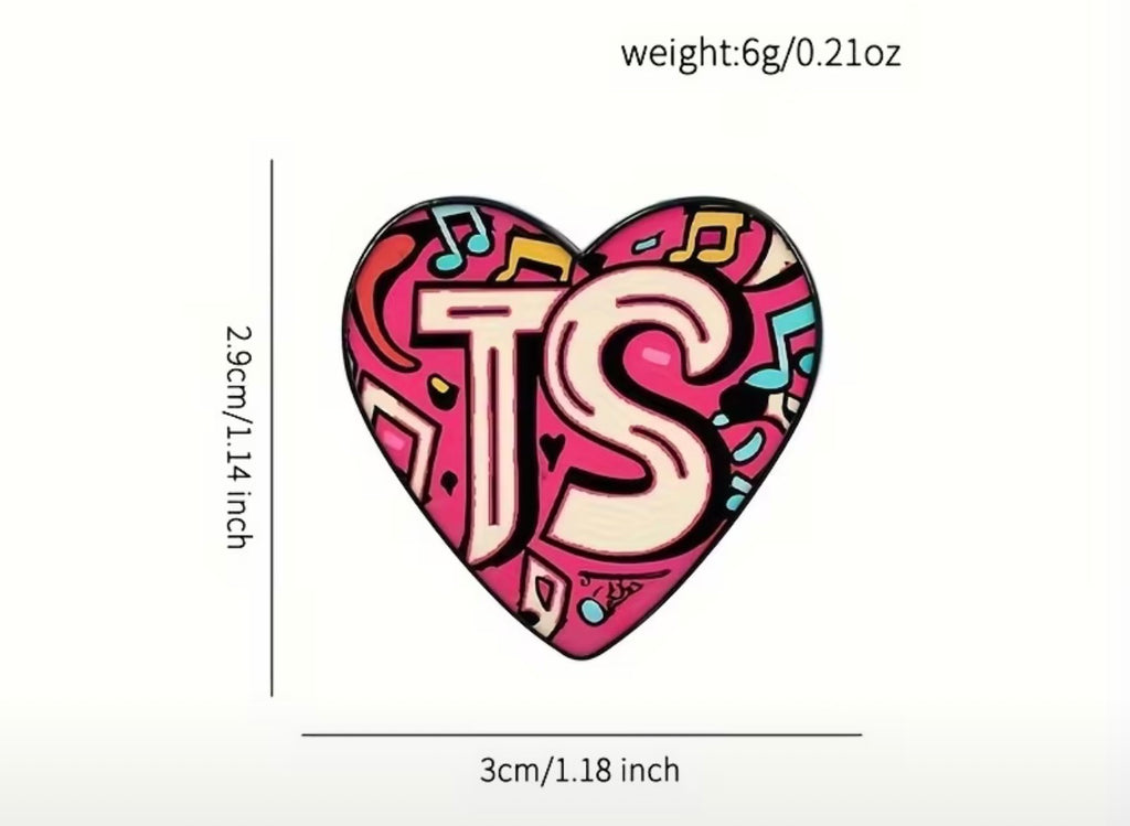 Taylor Swift Heart Enamel Pin / Brooch