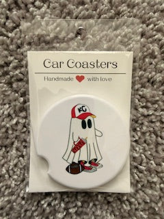 KC Football Ghost Car Coaster