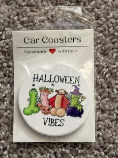 Halloween Vibes Car Coaster
