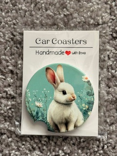 Spring Bunny Car Coaster