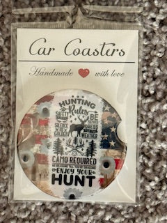 Hunting Rules Car Coaster