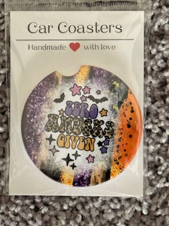 Zero Amucks Given Halloween Car Coaster