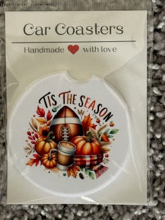 Tis The Season Fall Football Car Coaster