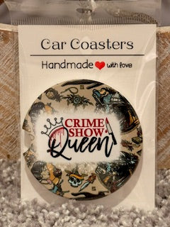 Crime Show Queen Ceramic Car Coaster