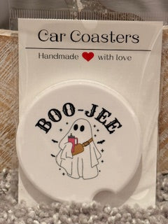 Boo-Jee Ghost Ceramic Car Coaster