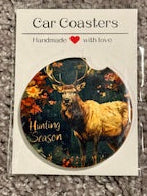 Hunting Season - Elk Ceramic Car Coaster