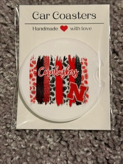 Nebraska Cornhuskers Ceramic Car Coaster