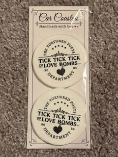 TTPD Tick of Love Bombs Ceramic Car Coaster