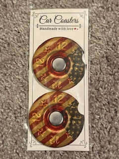 12 Gauge Flag Ceramic Car Coaster