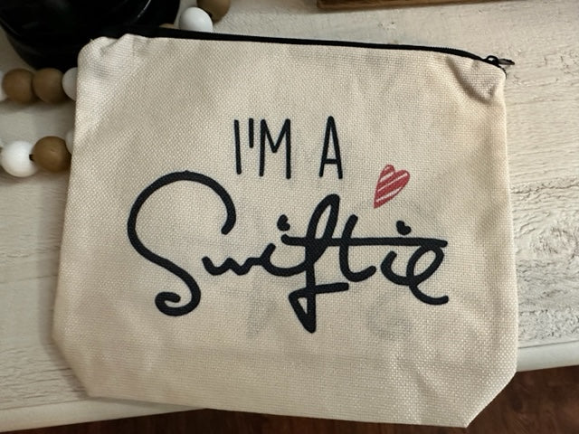 I'm a Swiftie Taylor Swift Canvas Makeup / Cosmetic Bag
