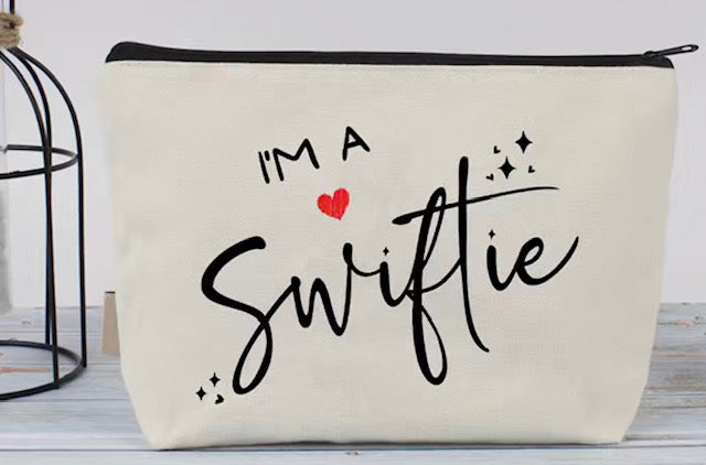 I'm a Swiftie Taylor Swift Canvas Makeup / Cosmetic Bag