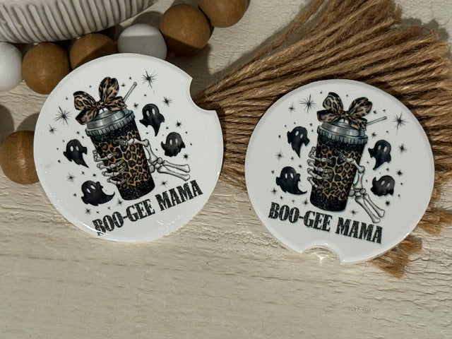 Boo-Gee Mama Halloween Ceramic Car Coaster