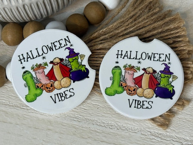 Halloween Vibes Car Coaster