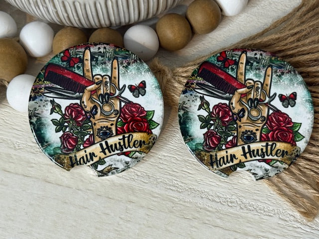 Hair Hustler Variety Car Coaster