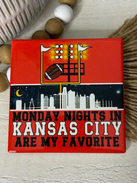 Monday Nights in KC Are My Favorite Ceramic Coaster