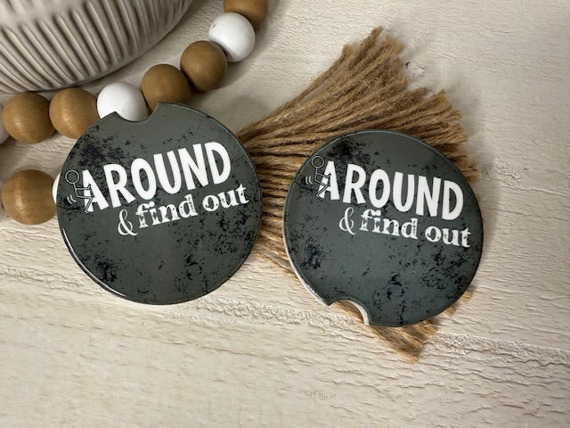 FAFO Ceramic Car Coaster