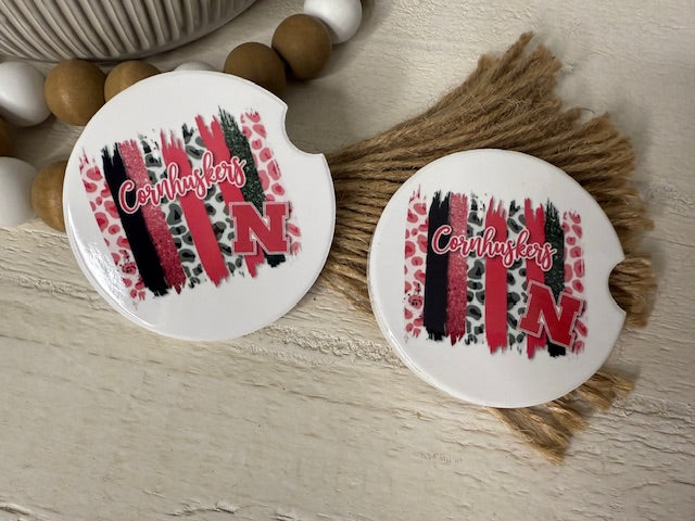 Nebraska Cornhuskers Ceramic Car Coaster