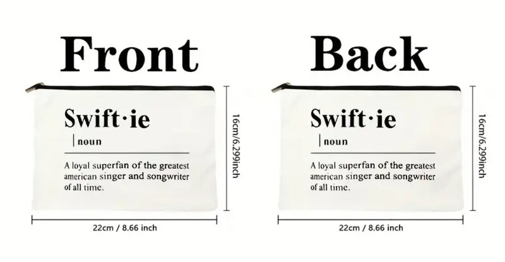 Swiftie Bags Taylor Swift Canvas Makeup / Cosmetic Bag