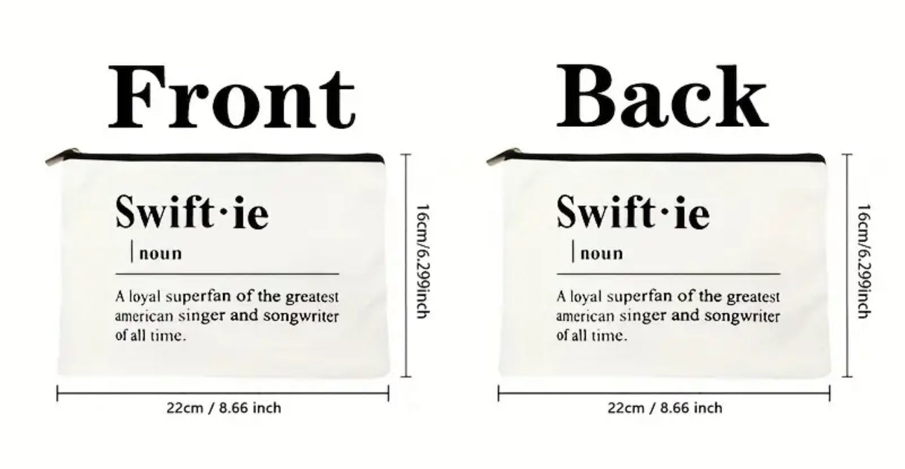 Swiftie Bags Taylor Swift Canvas Makeup / Cosmetic Bag