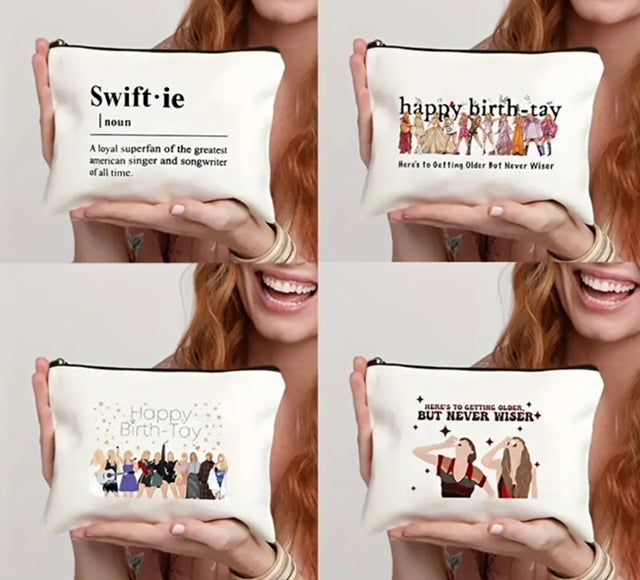 Swiftie Bags Taylor Swift Canvas Makeup / Cosmetic Bag