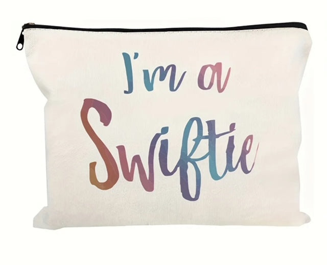 I'm a Swiftie Watercolor Taylor Swift Canvas Makeup / Cosmetic Bag