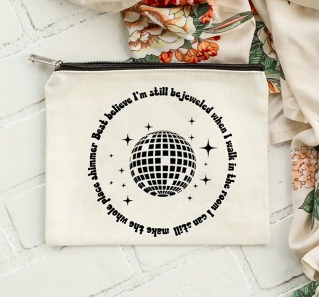 Bejeweled Taylor Swift Canvas Makeup / Cosmetic Bag