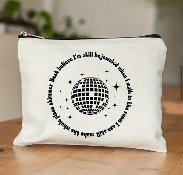 Bejeweled Taylor Swift Canvas Makeup / Cosmetic Bag