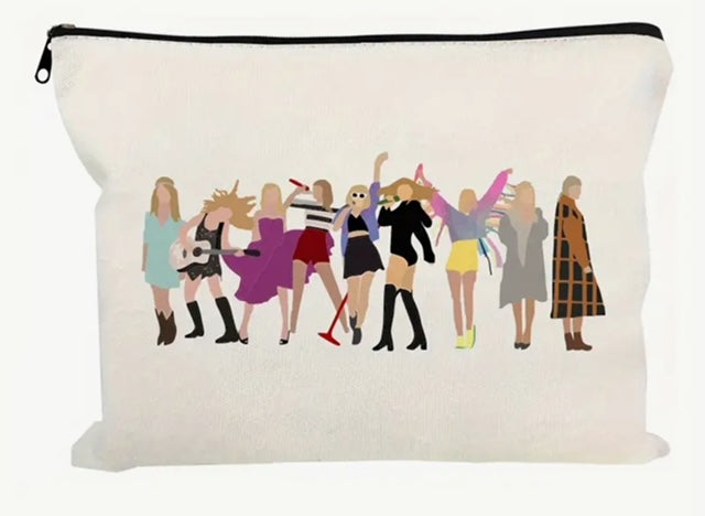 The Eras Tour Outfits - Taylor Swift Canvas Makeup / Cosmetic Bag