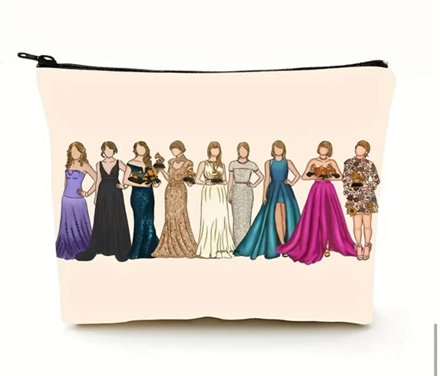 Grammy's Dresses Taylor Swift Canvas Makeup / Cosmetic Bag