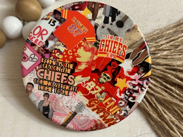 Swift & Kelce Collage Ceramic Coaster