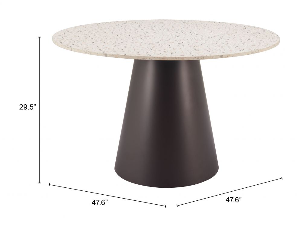 Jorf Wood Top Round Dining Table
