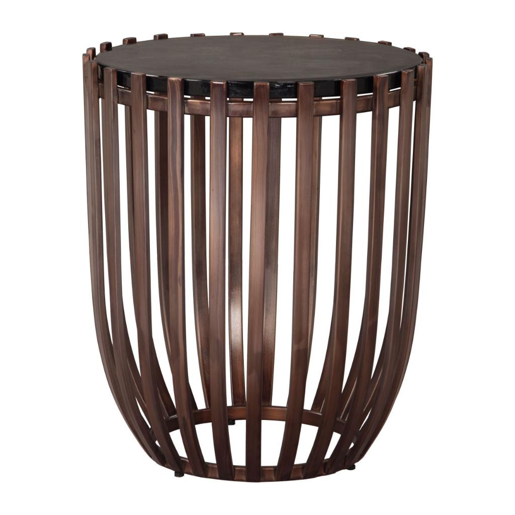 Kafig Iron Frame Round Side Table