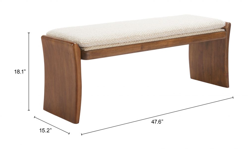 Lafa Textured Fabric Bedroom Bench