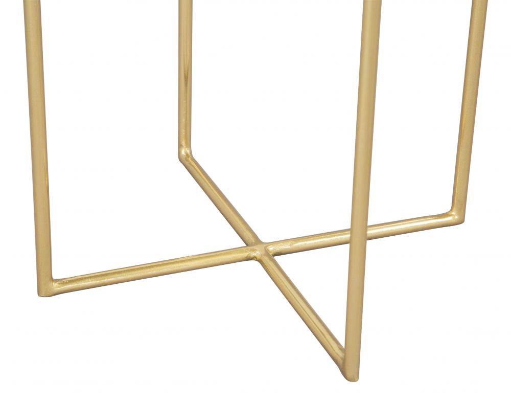 Lotus Golden Aluminum Side Table