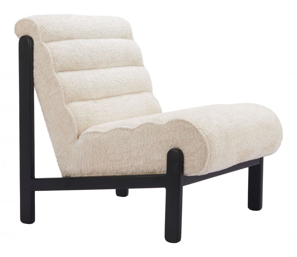 Maki Shearling Fabric Accent Chair