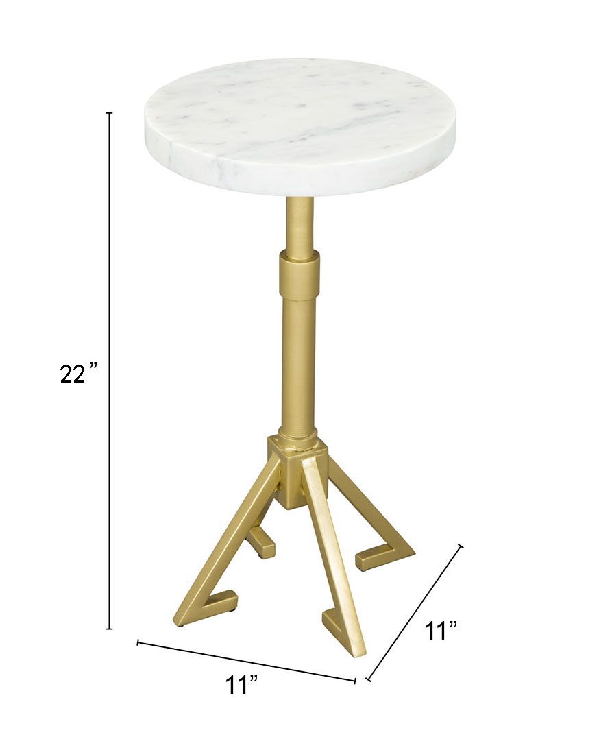 Maurice Marble Top Round Side Table
